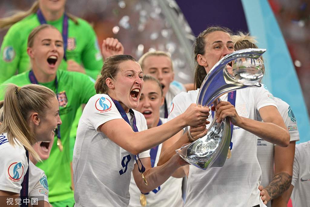 英格兰女足拿下了欧洲杯冠军。